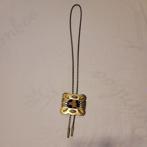 Gold, Black and Brown Bolo Tie